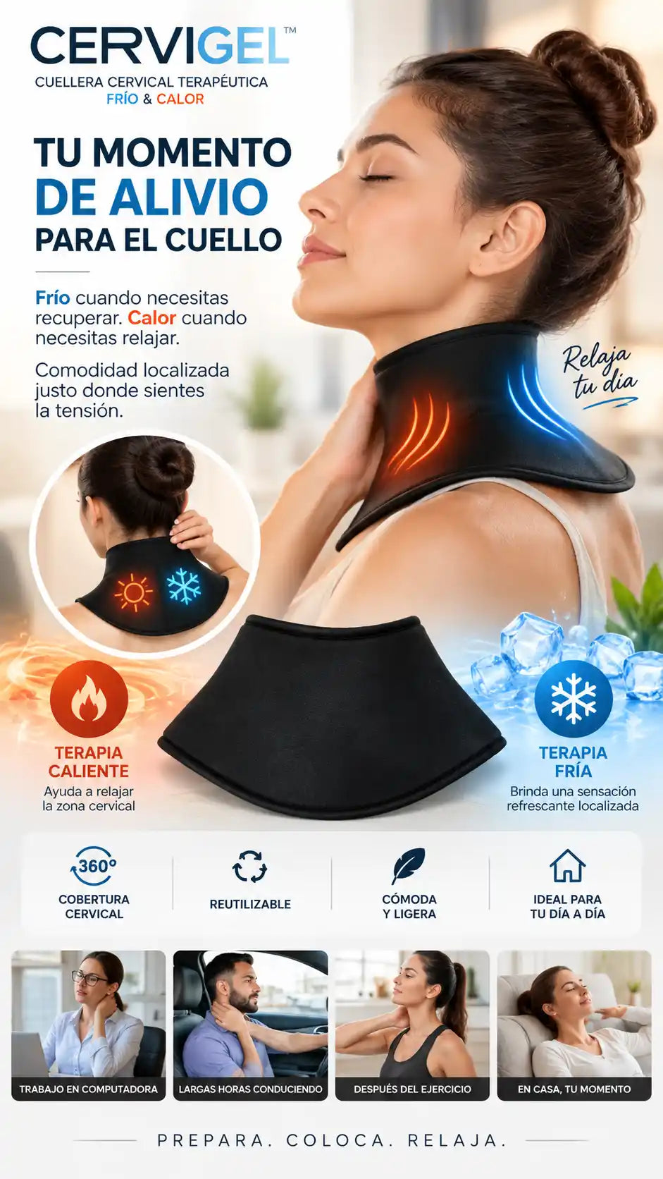 CERVIGEL – CUELLERA CERVICAL TERAPÉUTICA FRÍO & CALOR