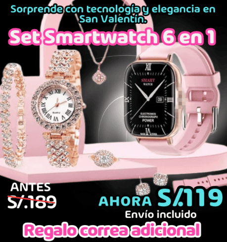 Nuevo Reloj inteligente A58 plus 6 en 1