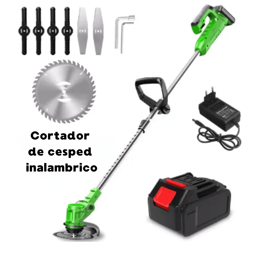 CORTADOR DE CESPED INALAMBRICO PORTATIL