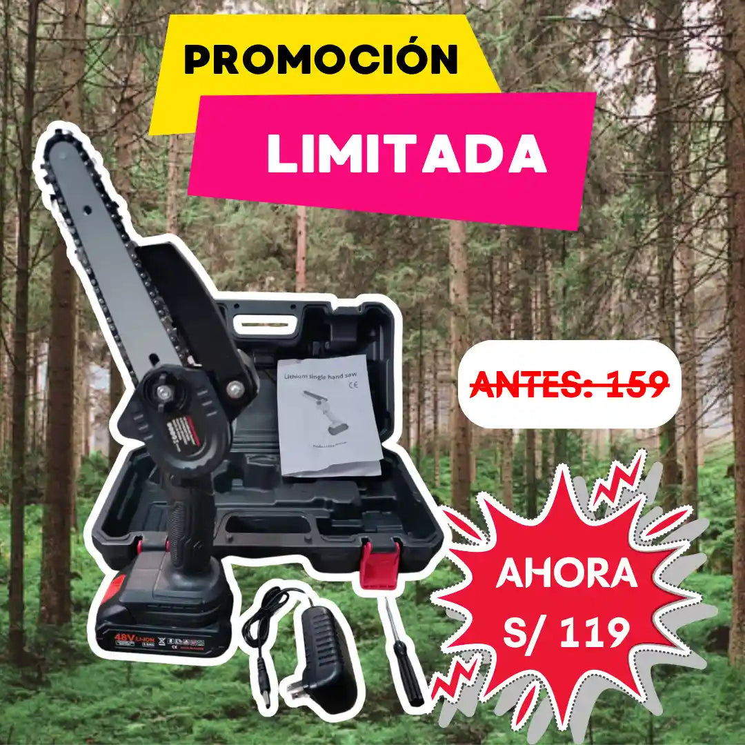 MOTOSIERRA ELÉCTRICA DE MANO PORTÁTIL 6 PULGADAS.