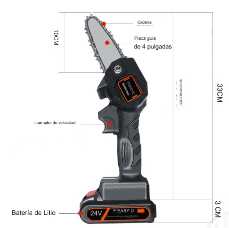 MOTOSIERRA ELÉCTRICA DE MANO PORTÁTIL